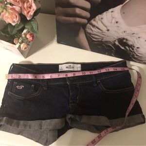 Hollister Women's Dark Blue Denim Shorts~5